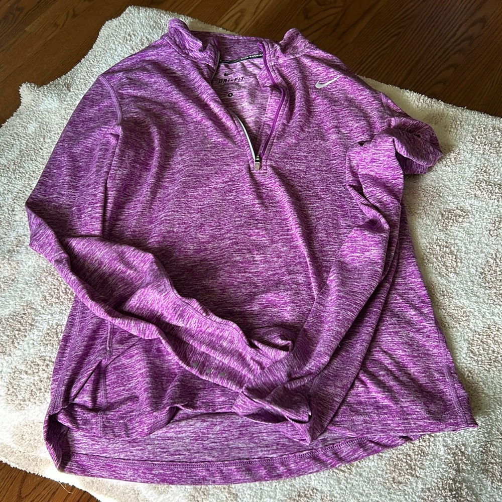 Purple Nike Dry-Fit Long Sleeve shirt.